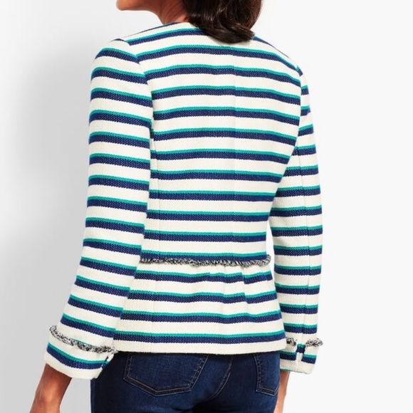 🔥 Talbot's Stripe Fringe Jacket - Picture 2 of 8